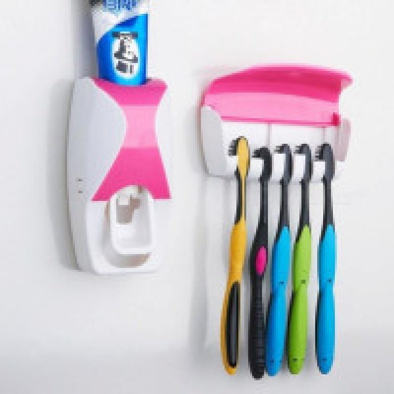 Automatic Toothpaste Dispenser with Toothbrush Holder