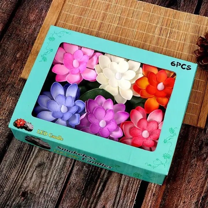 LED Flower Candle Set